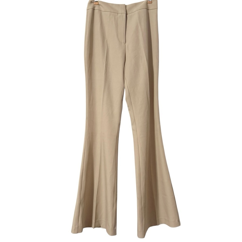 NEW Tuckernuck Stone Paige Trouser Pants in Tan Sz 0 Flare Leg Professional Chic